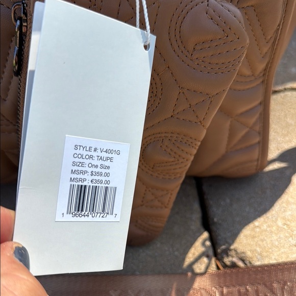 Valentino Orlandi Tan Tote Bag with wristlet New - Picture 6 of 10